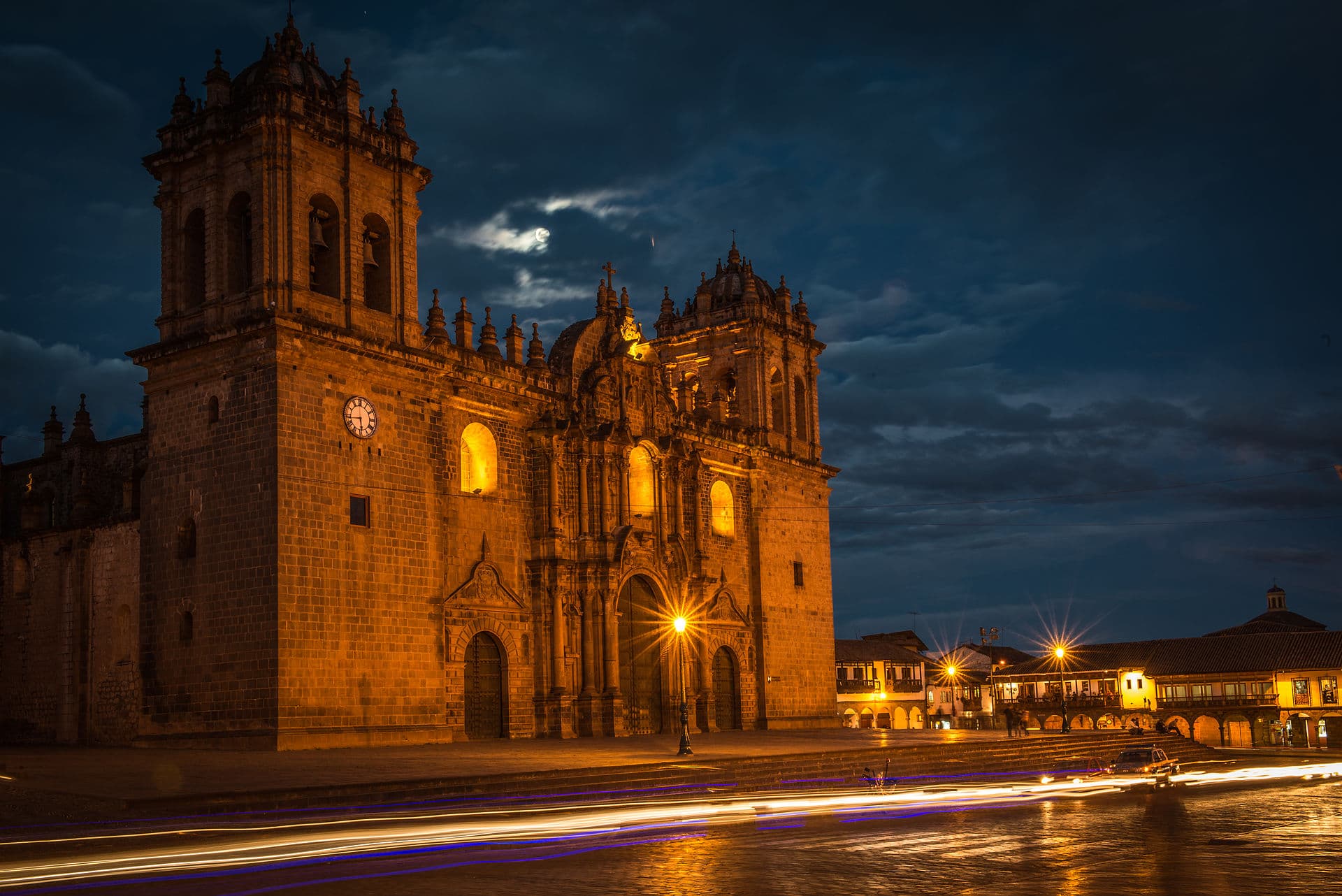 Cusco travel planning photo showing Cathedral of Santo Domingo at night in Cusco, Peru