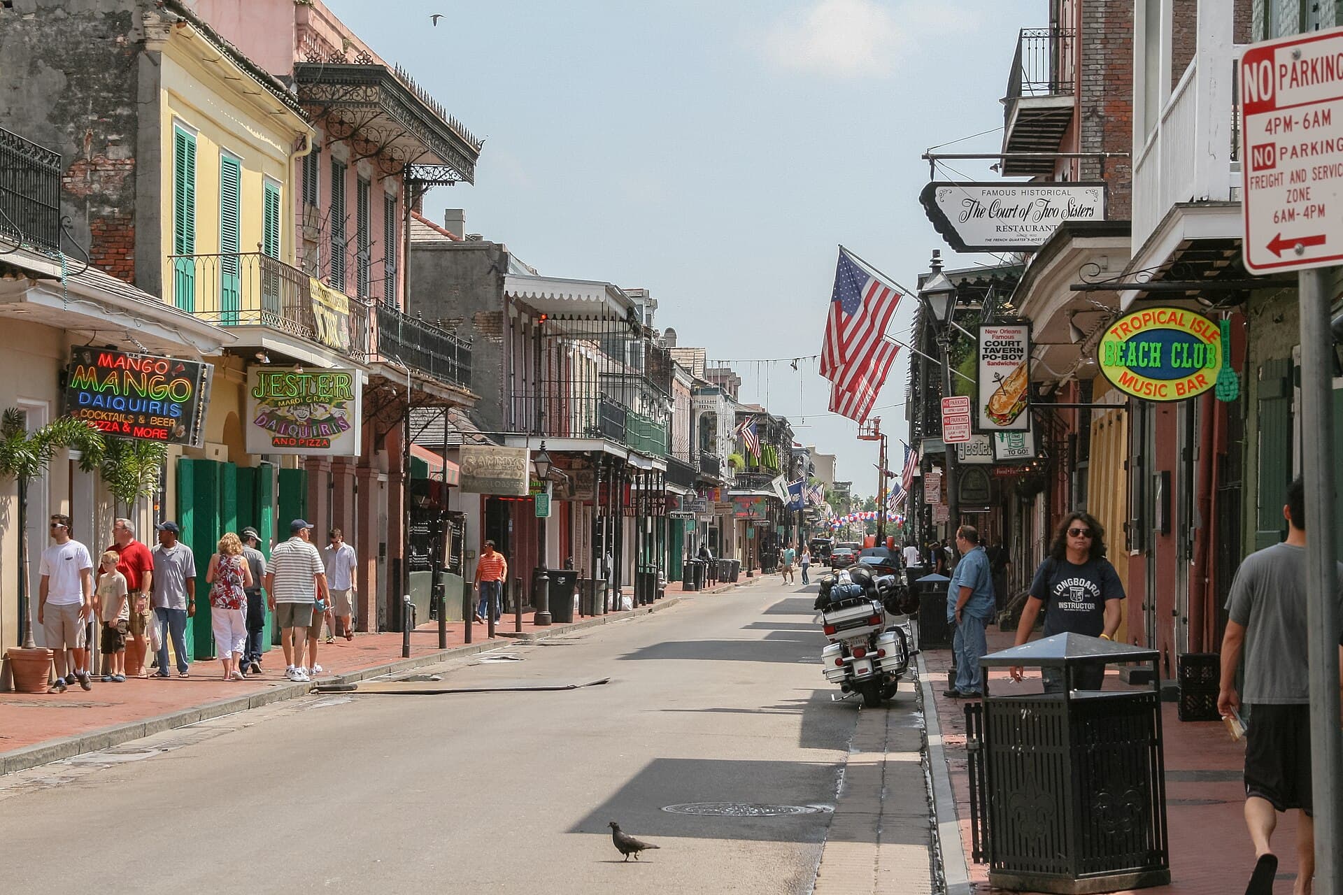 New Orleans travel planning photo showing Bourbon St, French Quarter, New Orleans, USA